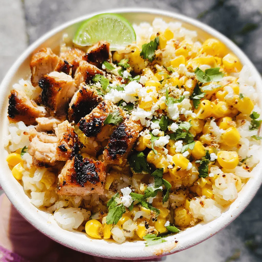 Easy Street Corn Chicken Rice Bowl Recipe