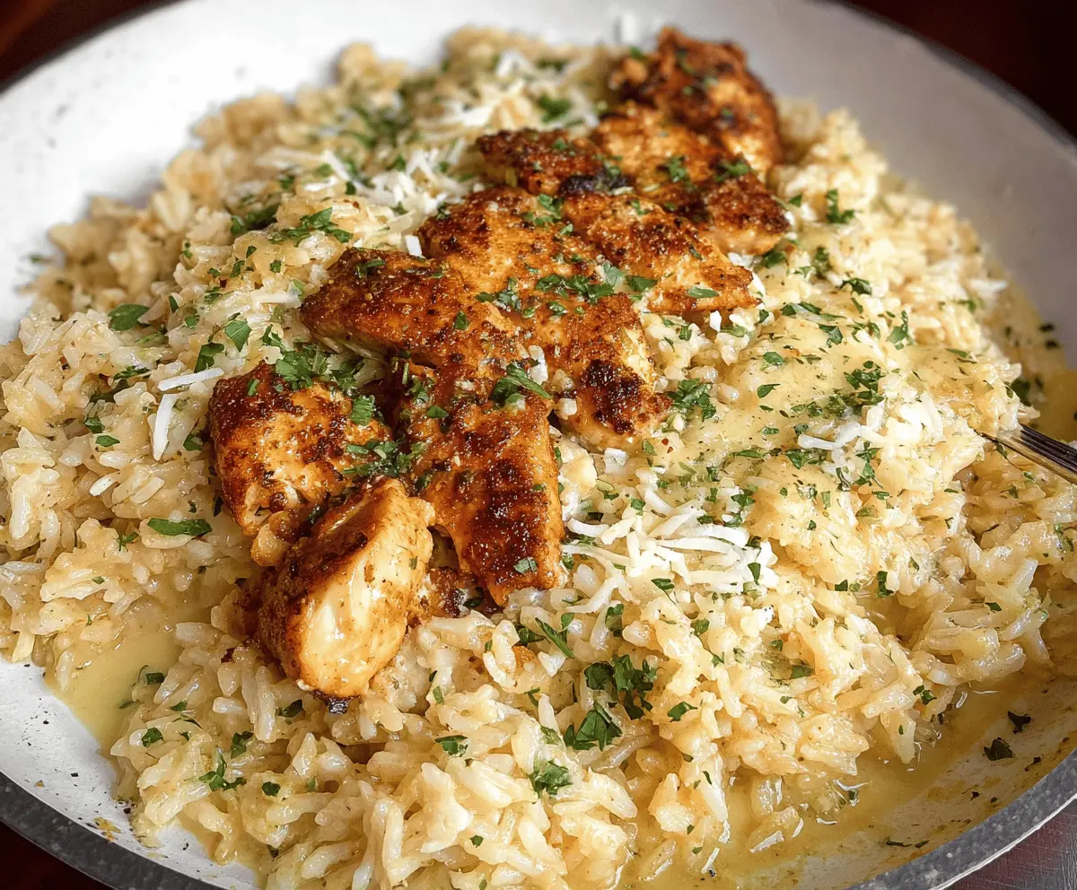 Easy One-Pan Garlic Parmesan Chicken and Rice