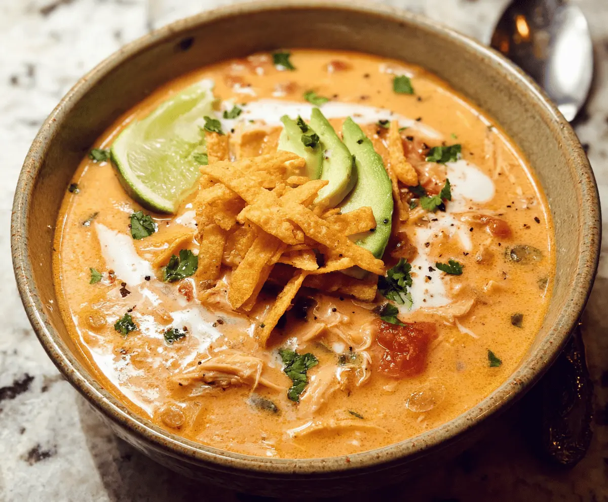 Creamy Chicken Tortilla Soup Recipe