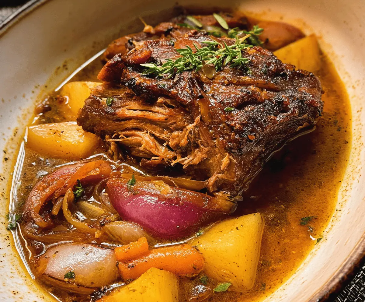 Tender Apple Cider Braised Pork Shoulder Recipe