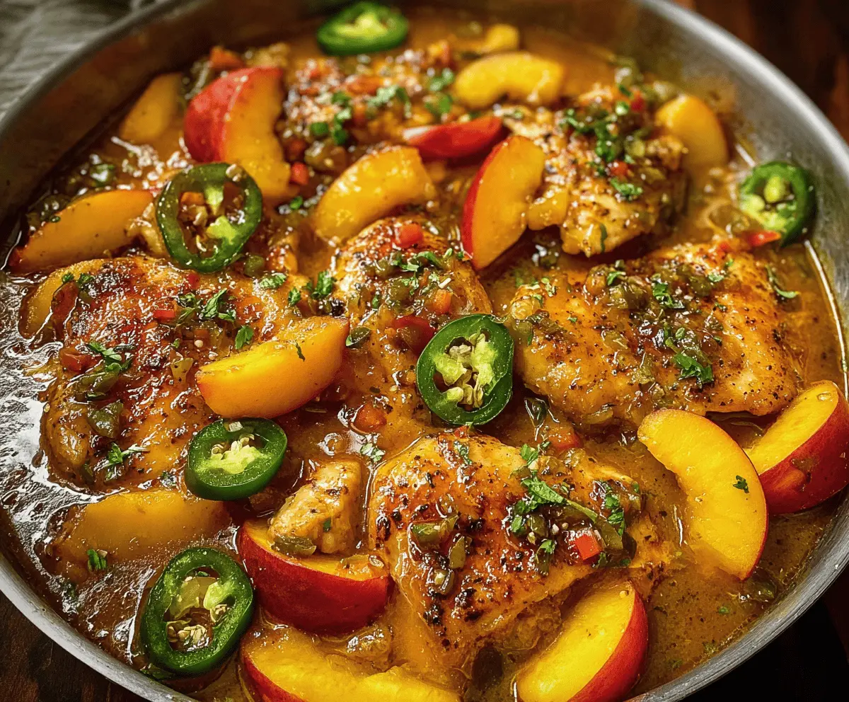 Sweet and Spicy Jalapeno Peach Chicken Recipe