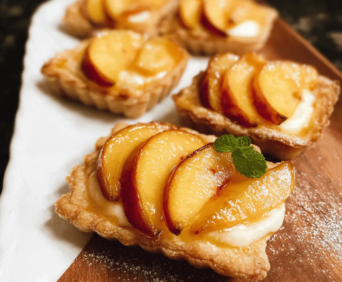 Easy Mini Peach and Cream Cheese Tarts Recipe