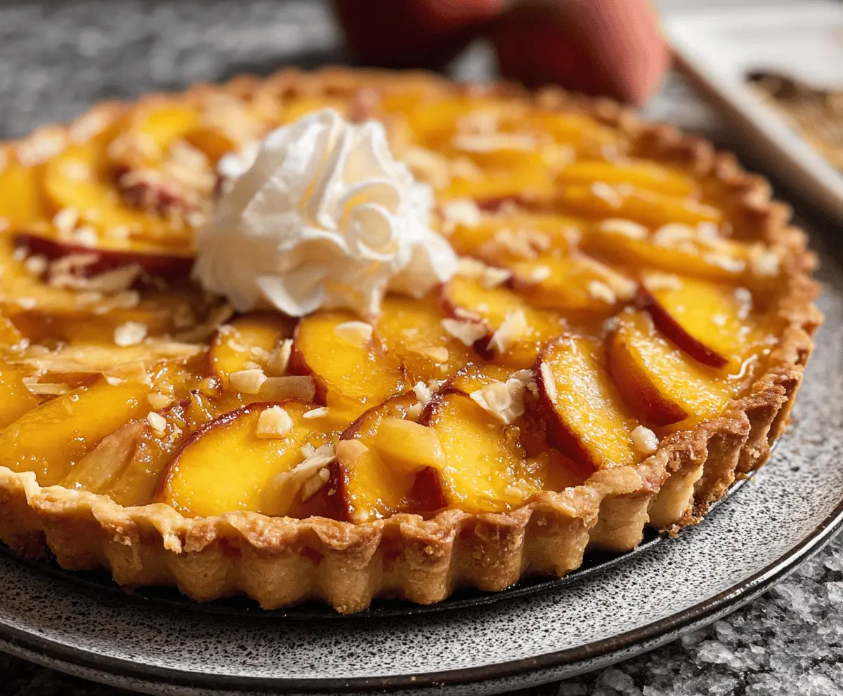 Easy Peach Tart Recipe with Fresh Fruit