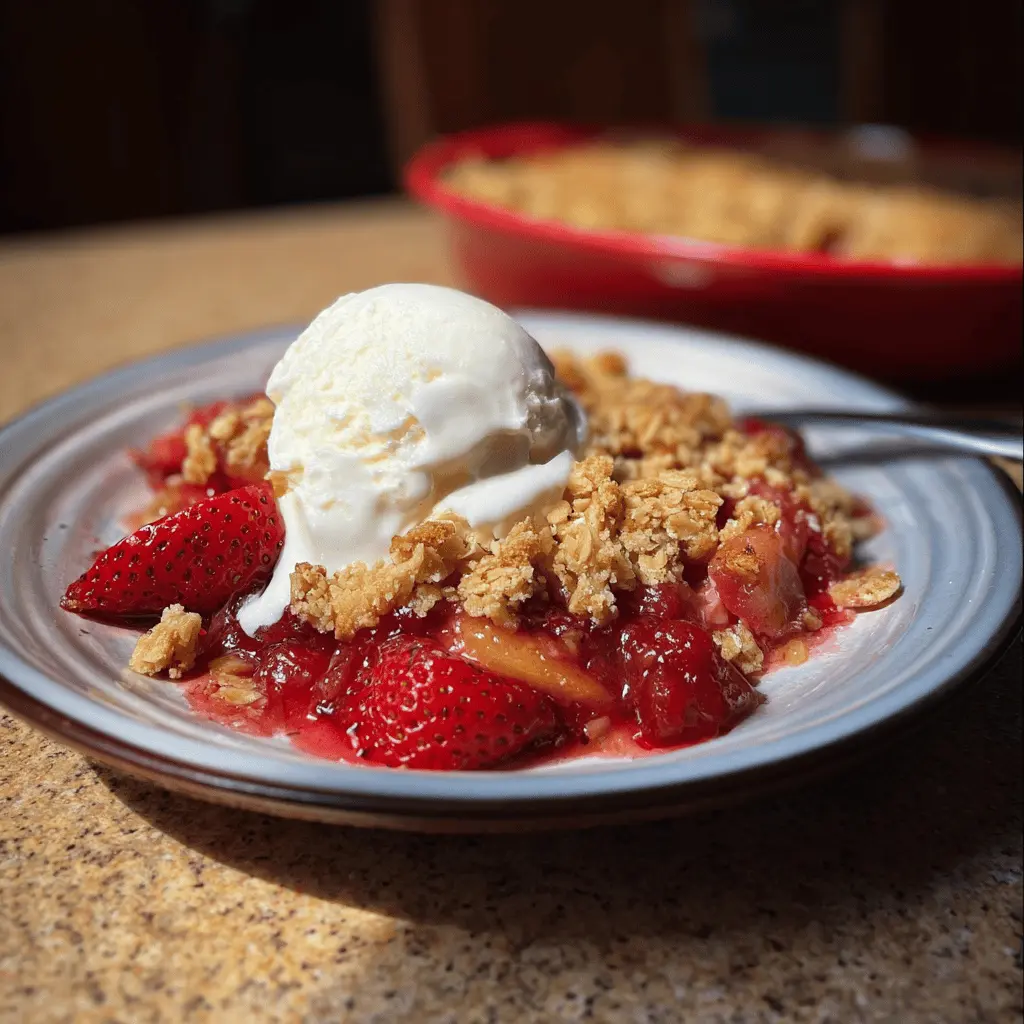 Easy Strawberry Peach Crisp Recipe