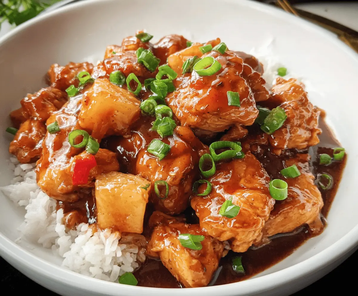 Easy Sweet Hawaiian Crockpot Chicken Recipe