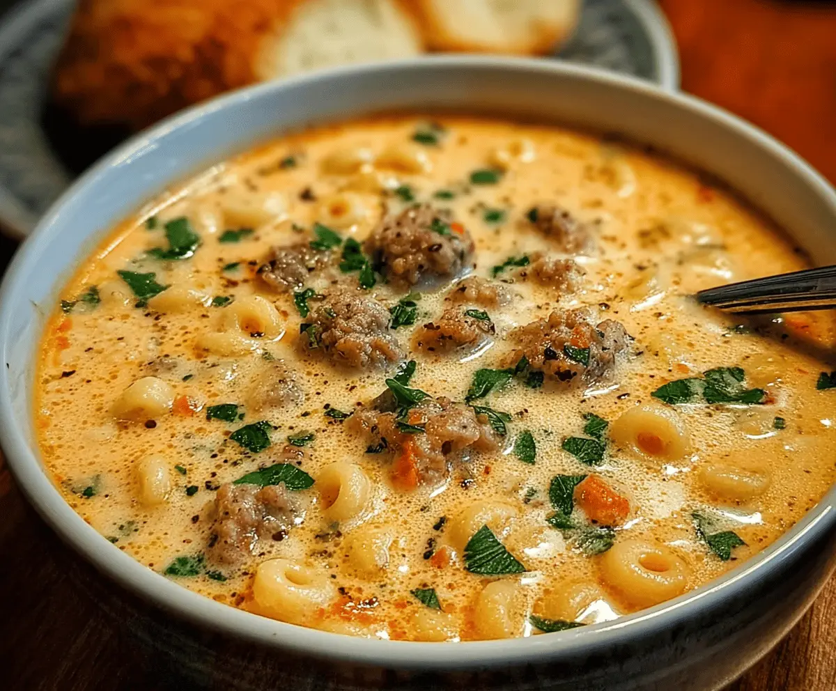 Creamy Italian Sausage Ditalini Soup Recipe