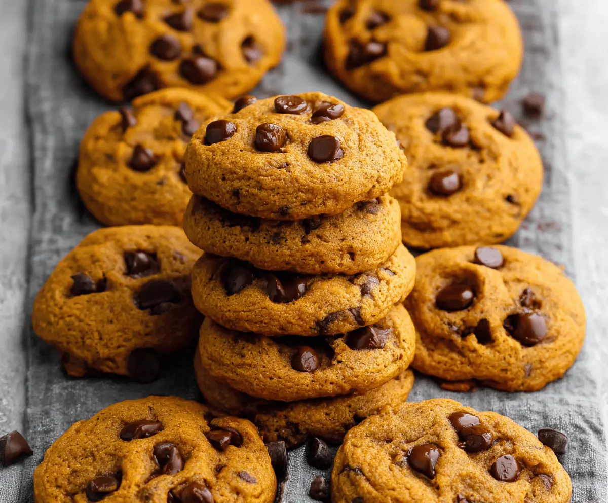 Chewy Pumpkin Chocolate Chip Cookies