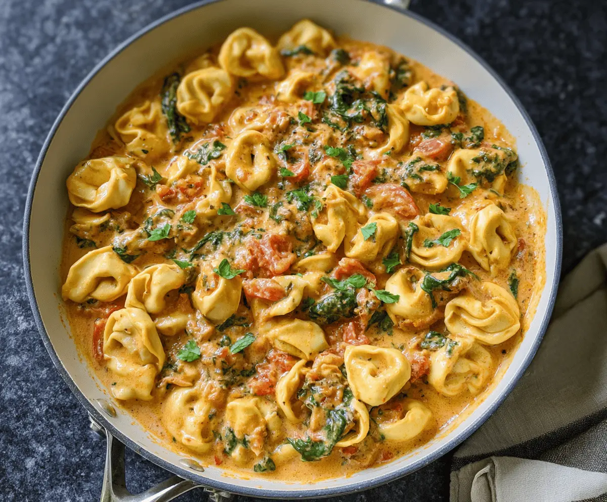 Creamy Spinach Tomato Tortellini