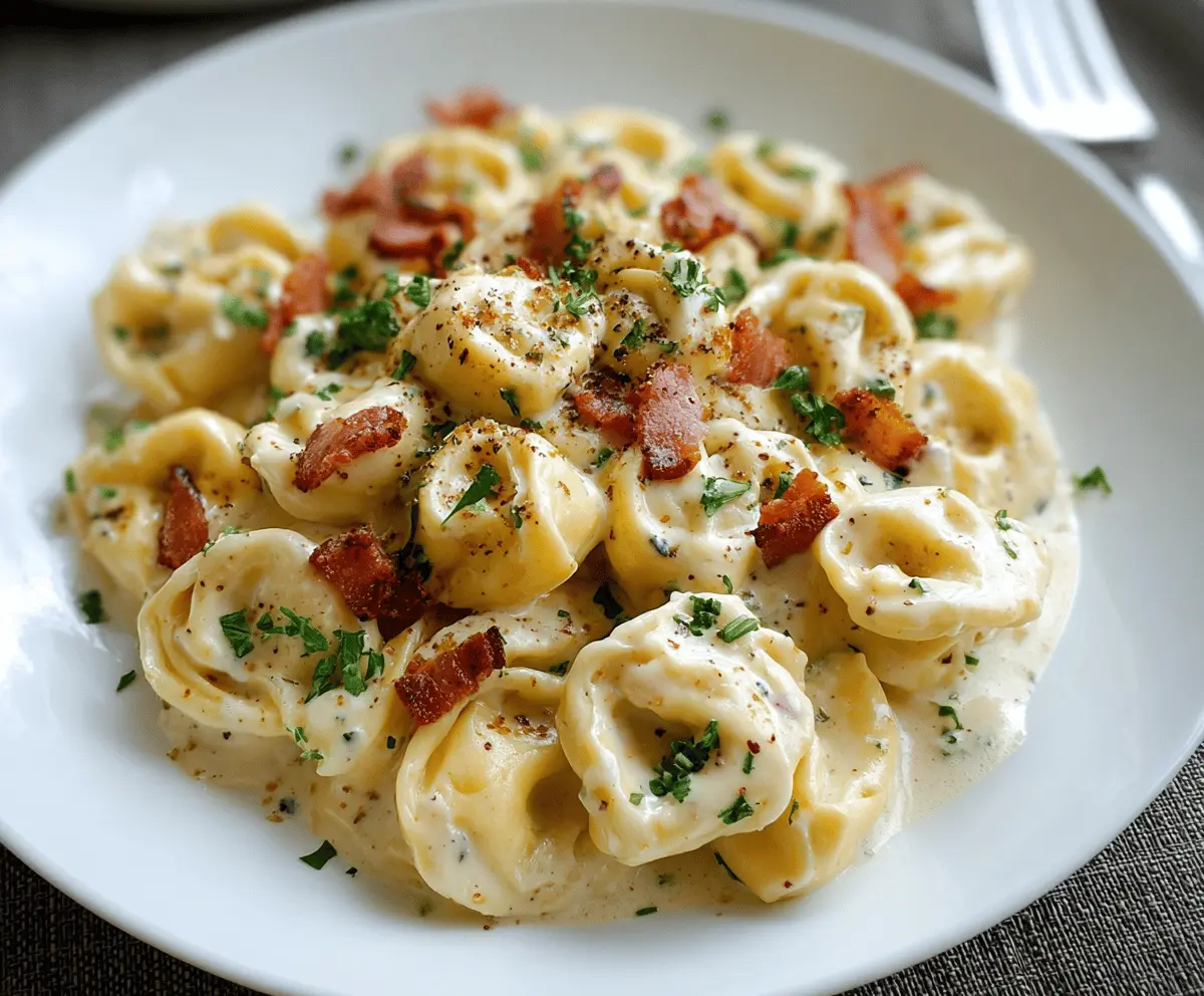 Creamy Tortellini Carbonara