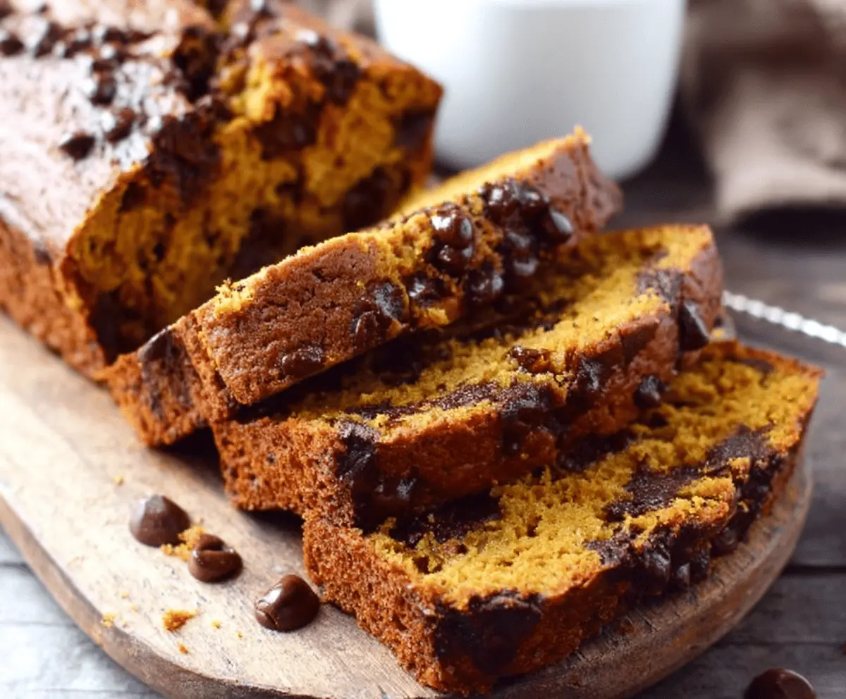 Decadent Pumpkin Bread with Chocolate Chips