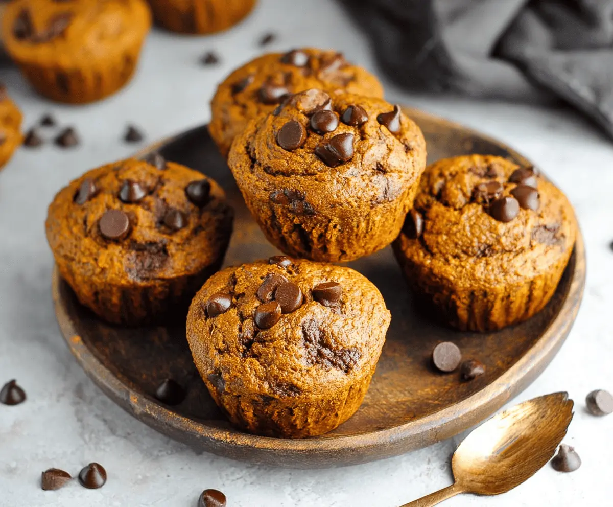 Delicious and healthy flourless pumpkin muffins topped with a sprinkle of cinnamon, perfect for a nutritious breakfast or snack.