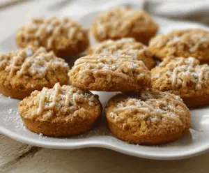 Delicious homemade pumpkin pie cookies with spiced pumpkin filling and crumbly cookie crust on a rustic wooden surface