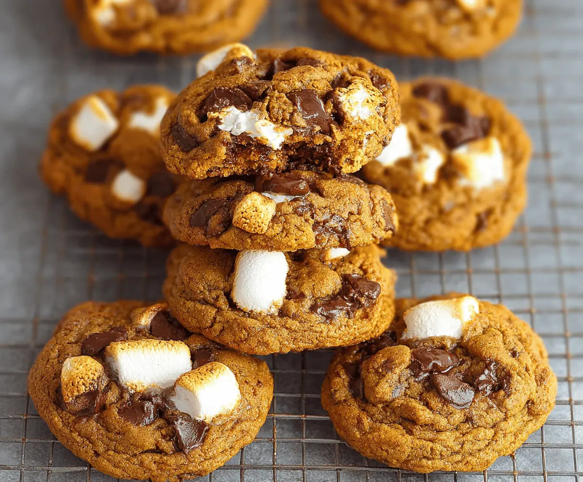Pumpkin S'mores Cookies