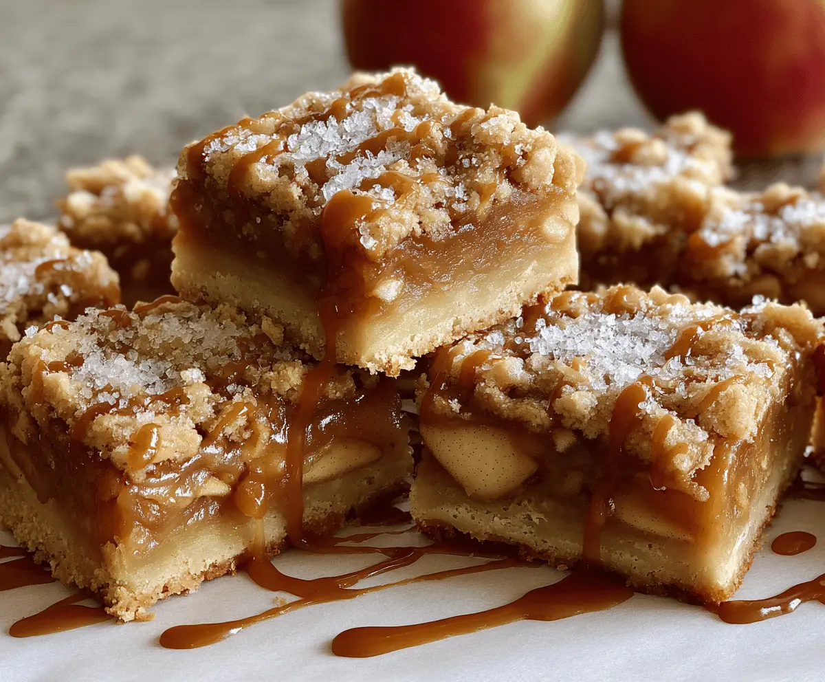 Salted Caramel Apple Bars