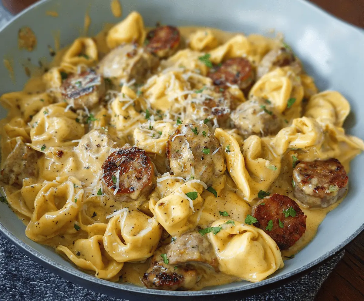Sausage Tortellini Alfredo
