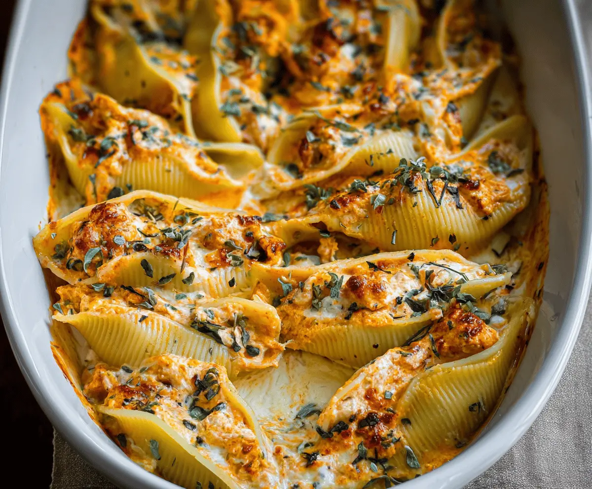 Vegan Pumpkin Ricotta Stuffed Shells