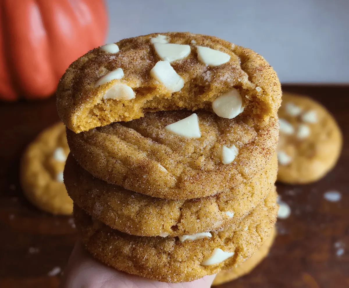 White Chocolate Pumpkin Snickerdoodles