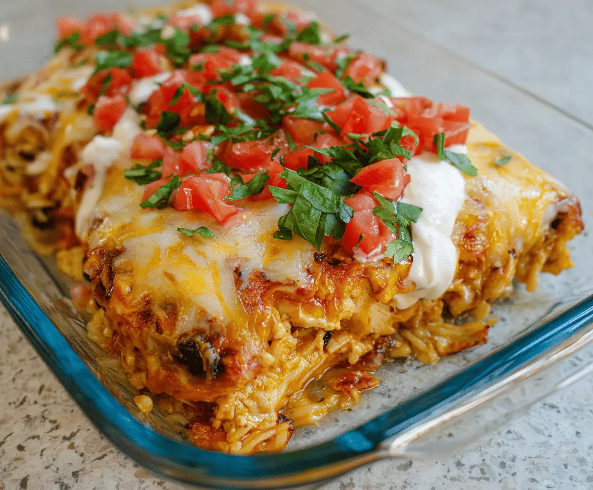 Chicken Burrito Casserole