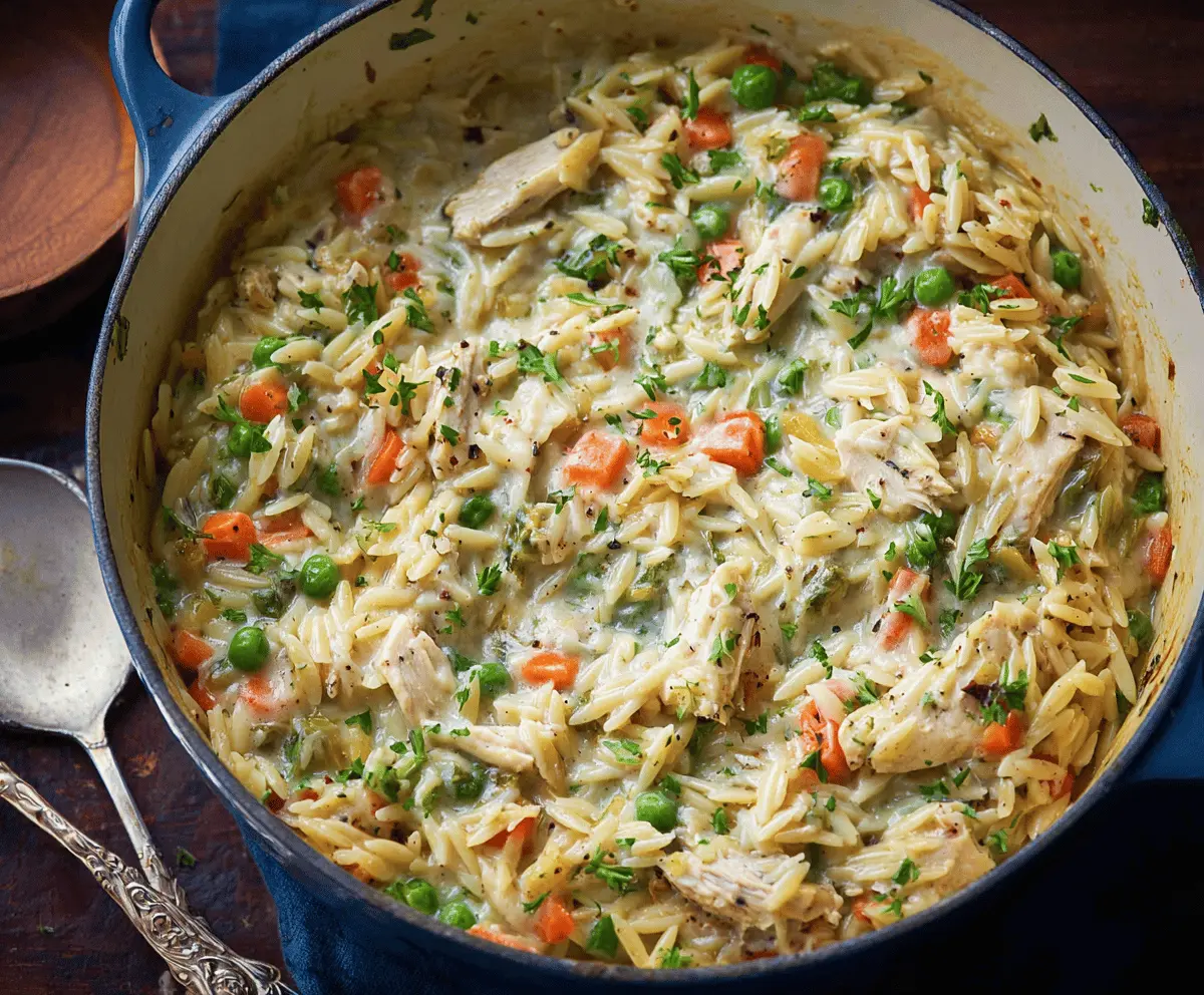 Cozy Chicken Pot Pie Orzo