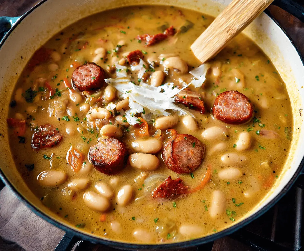 Creamy Bean Soup with Sausage