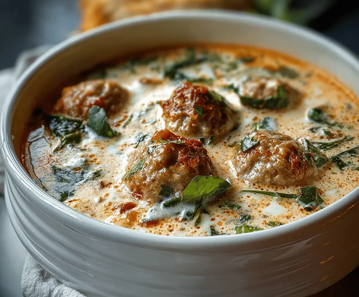 Creamy Italian Meatball Soup