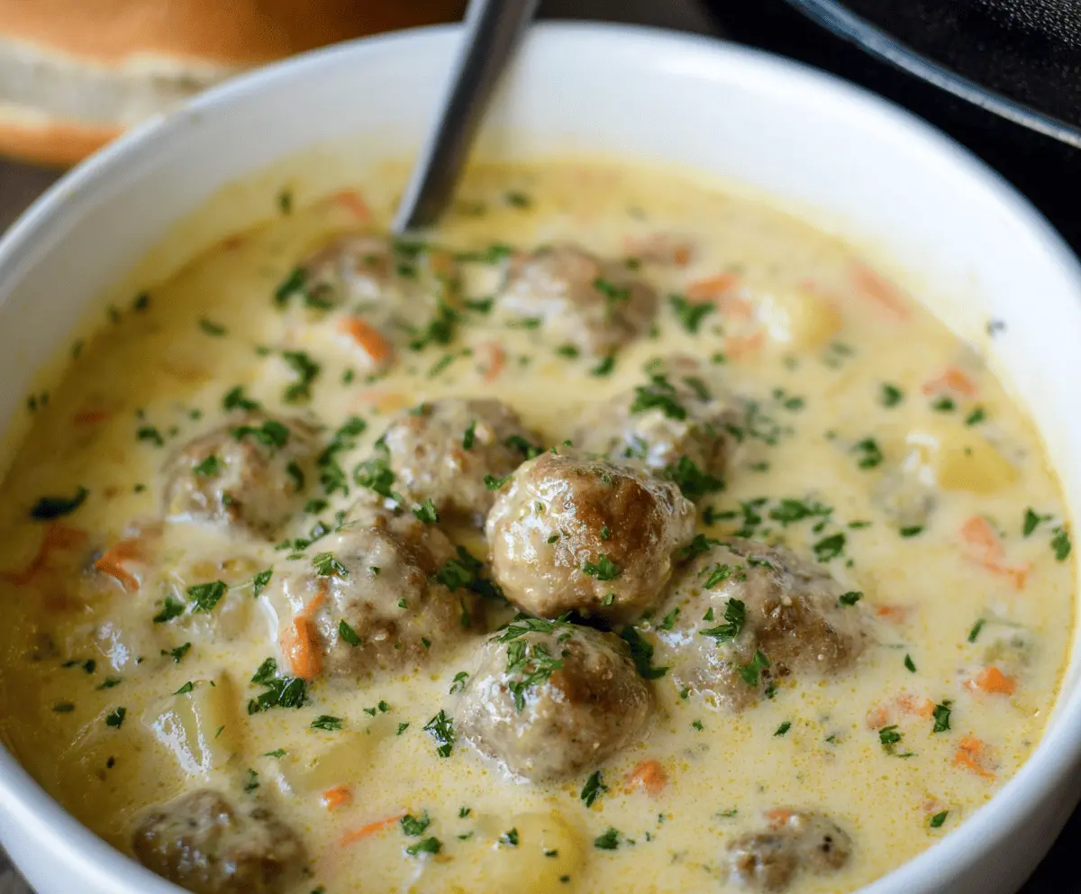 Creamy Meatball Soup