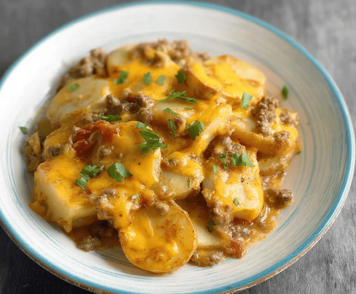 Crockpot Hamburger Potato Casserole