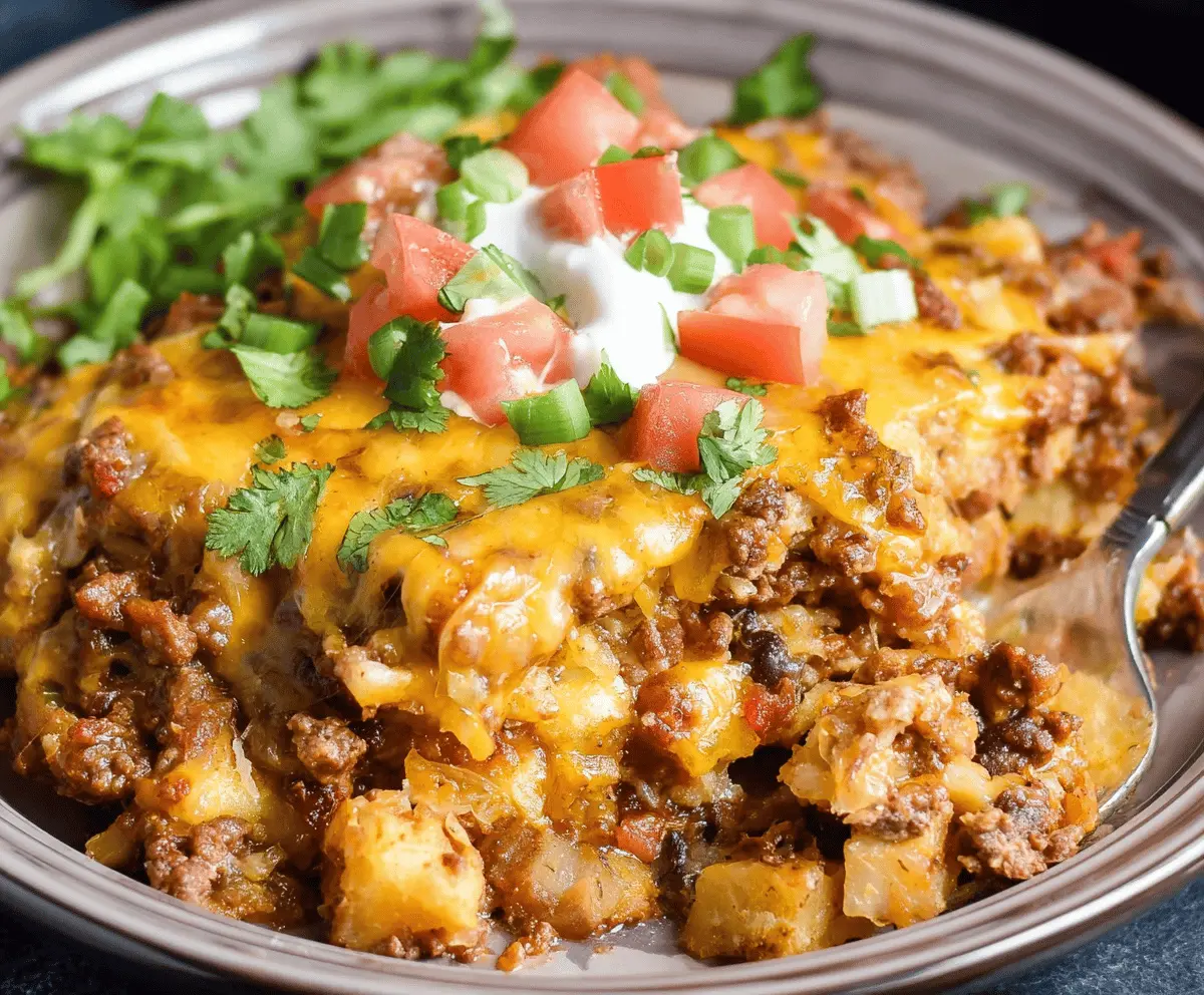 Crockpot Taco Casserole
