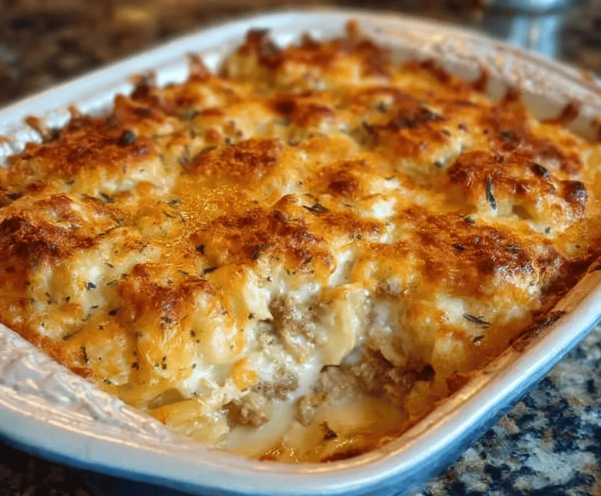 Delicious Dolly Parton's 5-Ingredient Casserole, a quick and easy dinner recipe ready in 30 minutes, featuring savory ingredients baked to perfection.