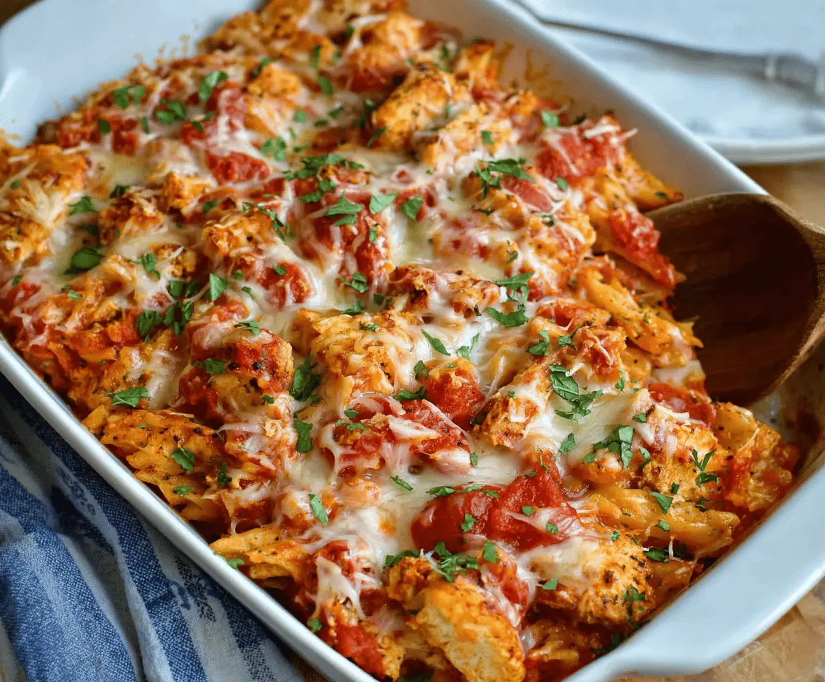 Dump-and-Bake Chicken Parmesan Casserole