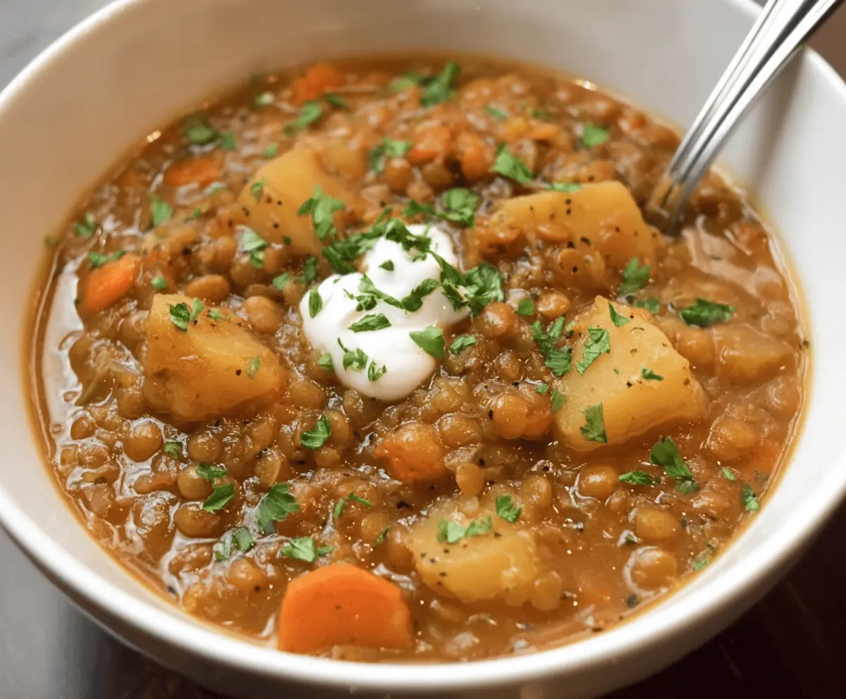 Hearty Lentil and Potato Soup
