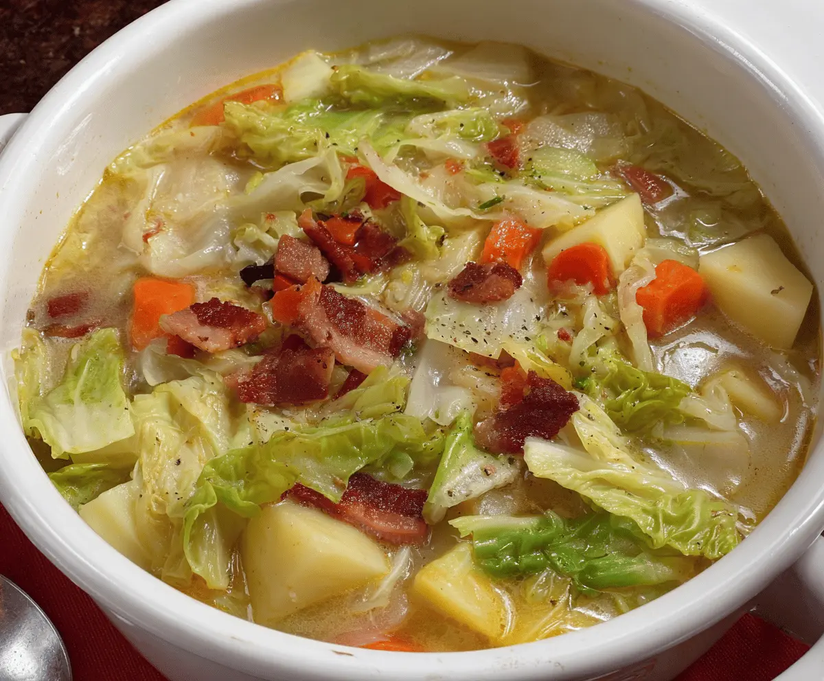 Irish Bacon, Cabbage, and Potato Soup