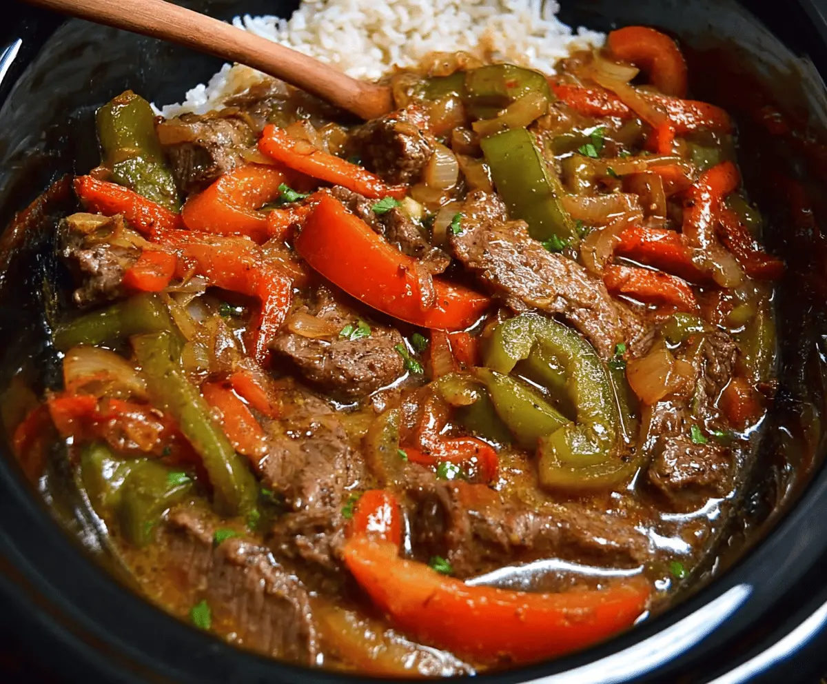 Easy Crock Pot Pepper Steak Recipe for Tender, Flavorful Beef