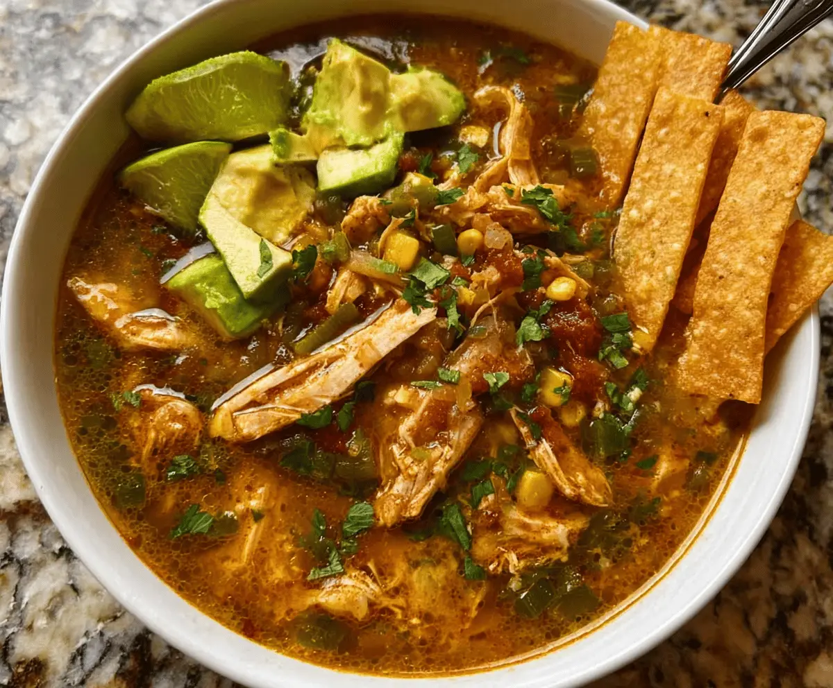 Poblano Chicken Tortilla Soup