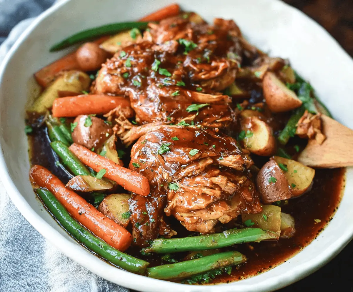 Best Slow Cooker Honey Garlic Chicken with Veggies Recipe