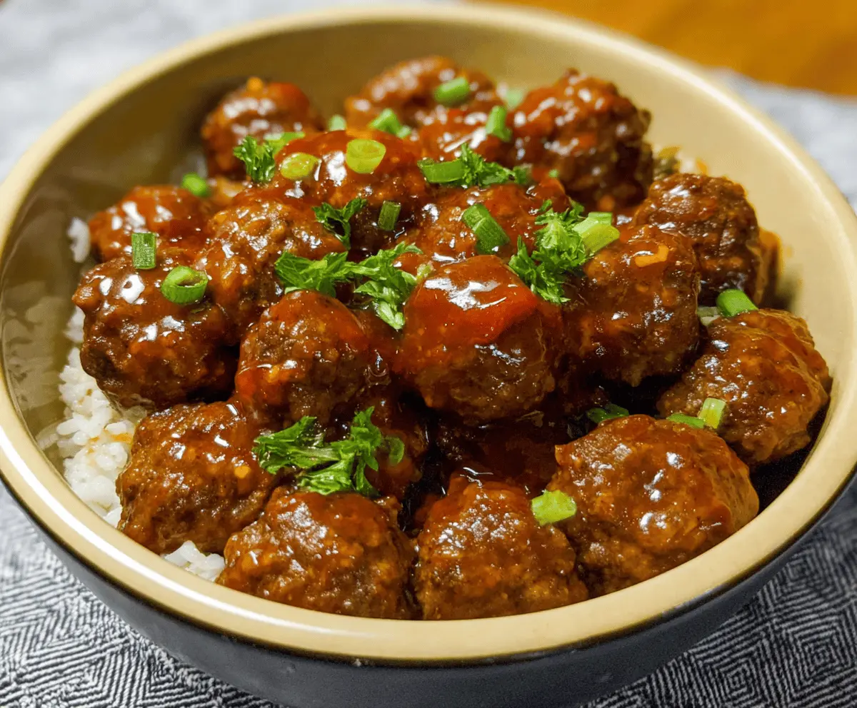 Sweet Chili Meatballs (Crockpot)