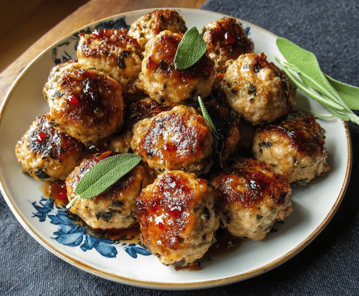 Easy Apple Sage Turkey Meatballs Recipe – Healthy & Flavorful