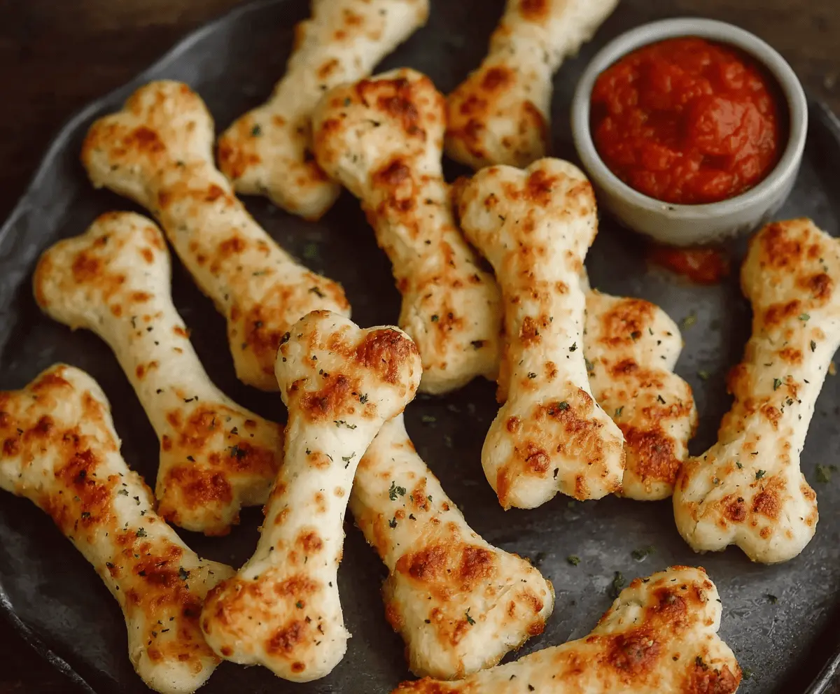 Spooky Cheesy Halloween Breadstick Bones Recipe
