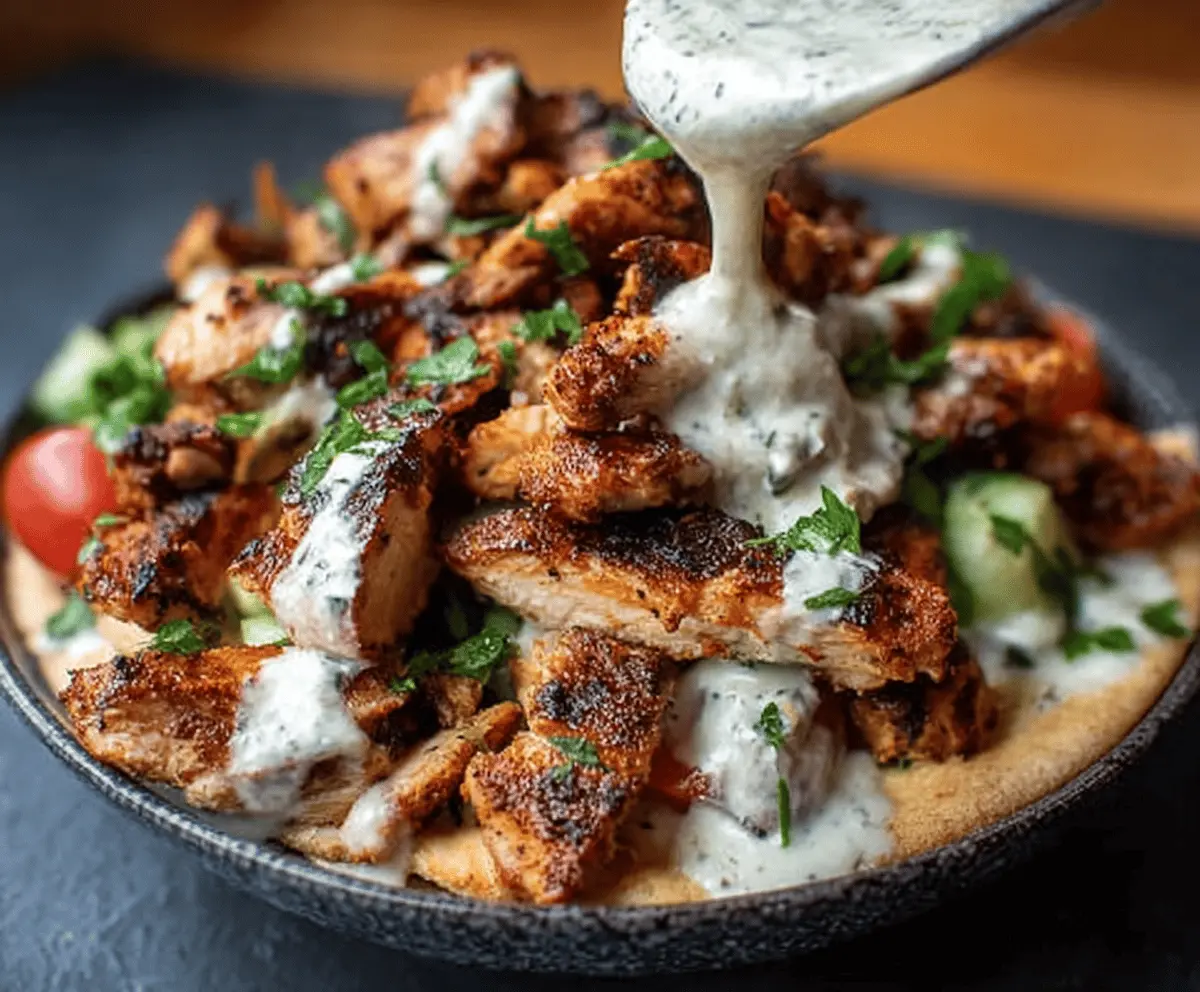 Easy Homemade Chicken Shawarma with Creamy Garlic Sauce Recipe