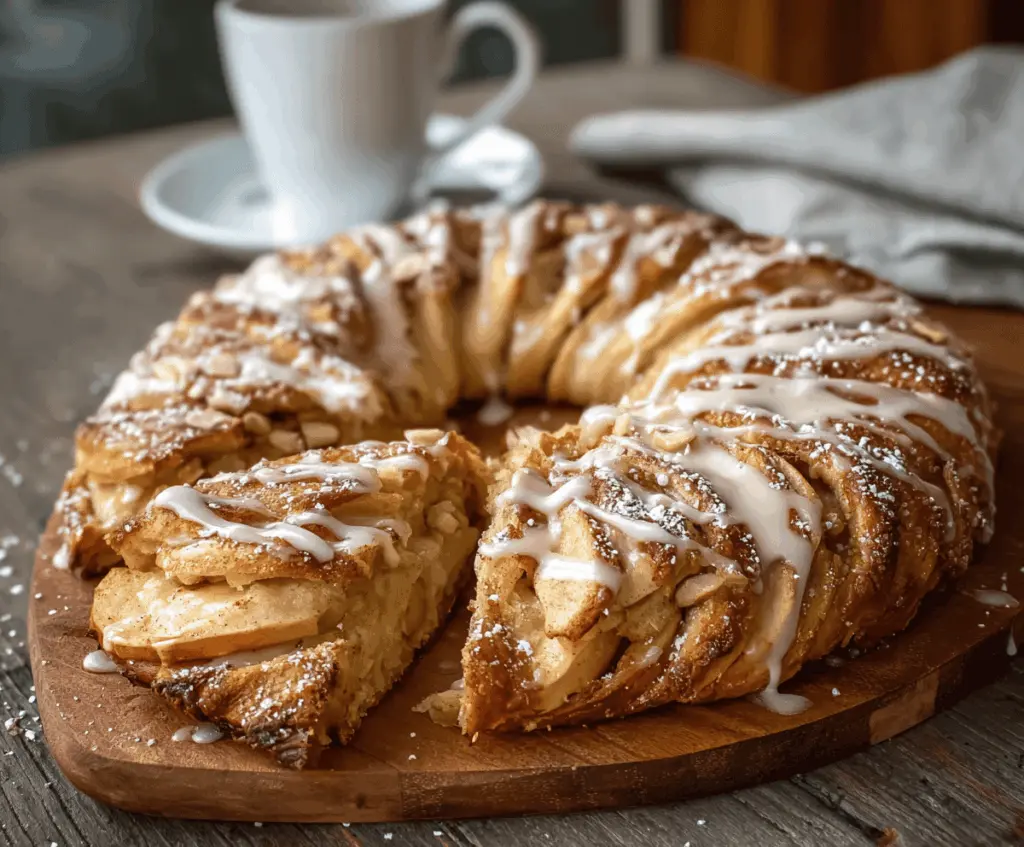 Cozy Apple Kringle with Vanilla Glaze