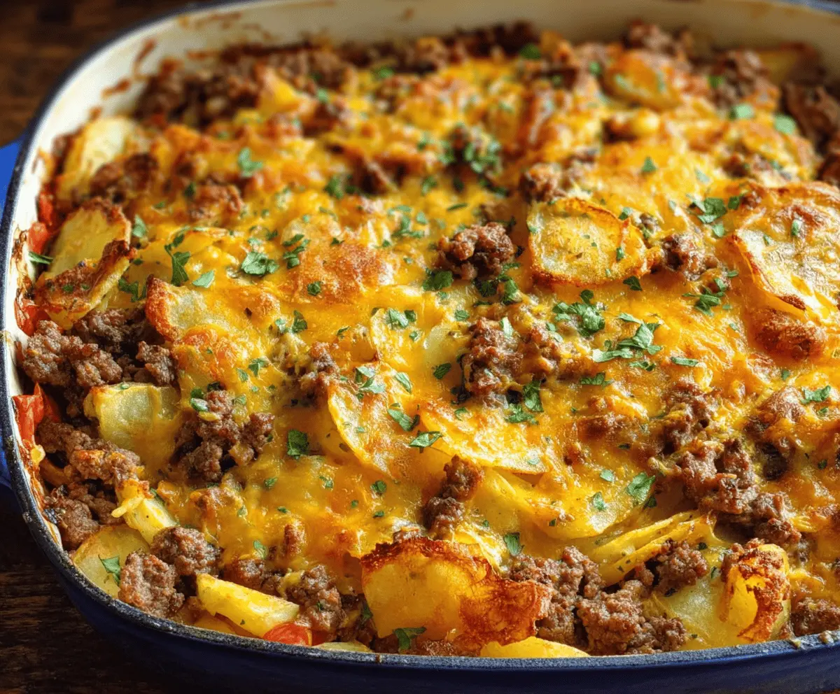 Easy and Delicious Ground Beef & Potato Casserole Recipe
