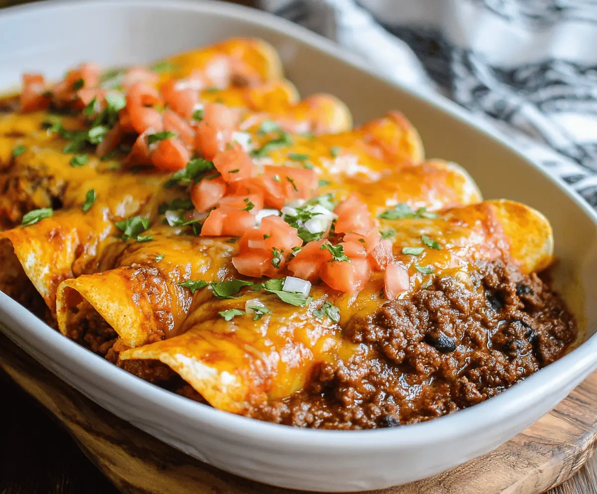 Quick and Delicious Ground Beef Enchiladas in 30 Minutes