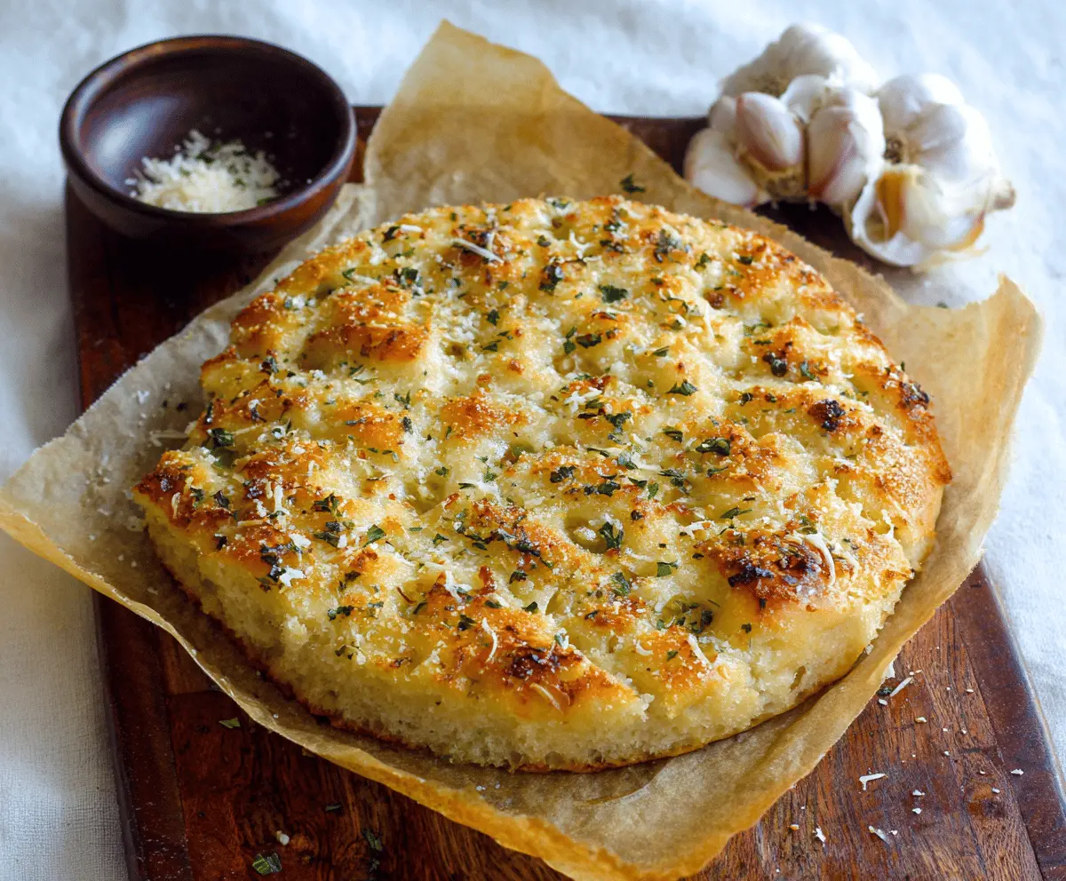 Garlic Parmesan Focaccia Recipe – Easy Savory Italian Bread