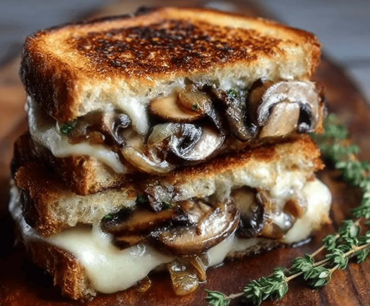 Grilled Cheese with Gouda, Roasted Mushrooms & Onions Recipe