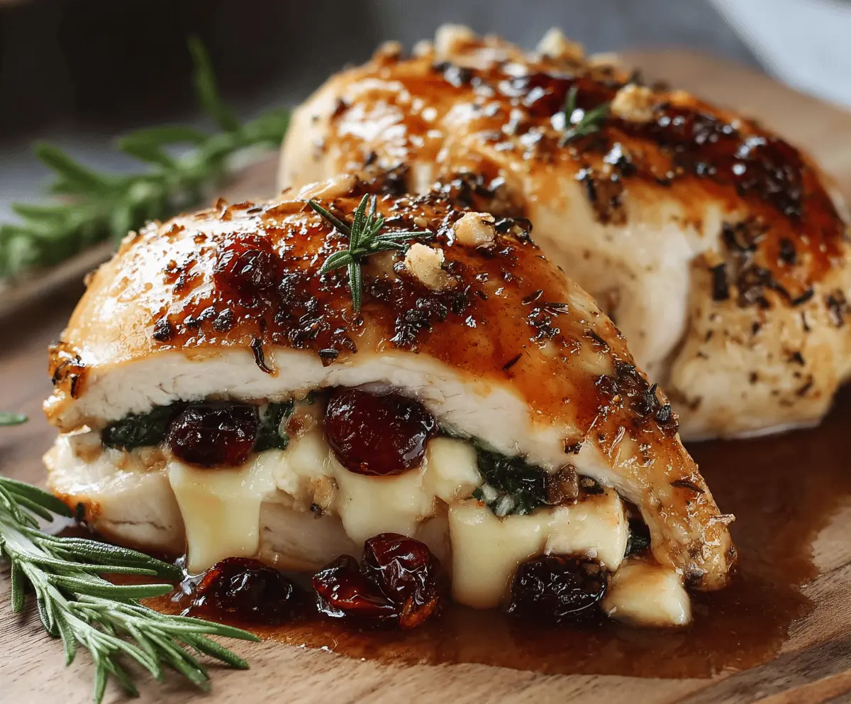 Easy Cranberry Brie Stuffed Chicken – Juicy & Flavorful Recipe