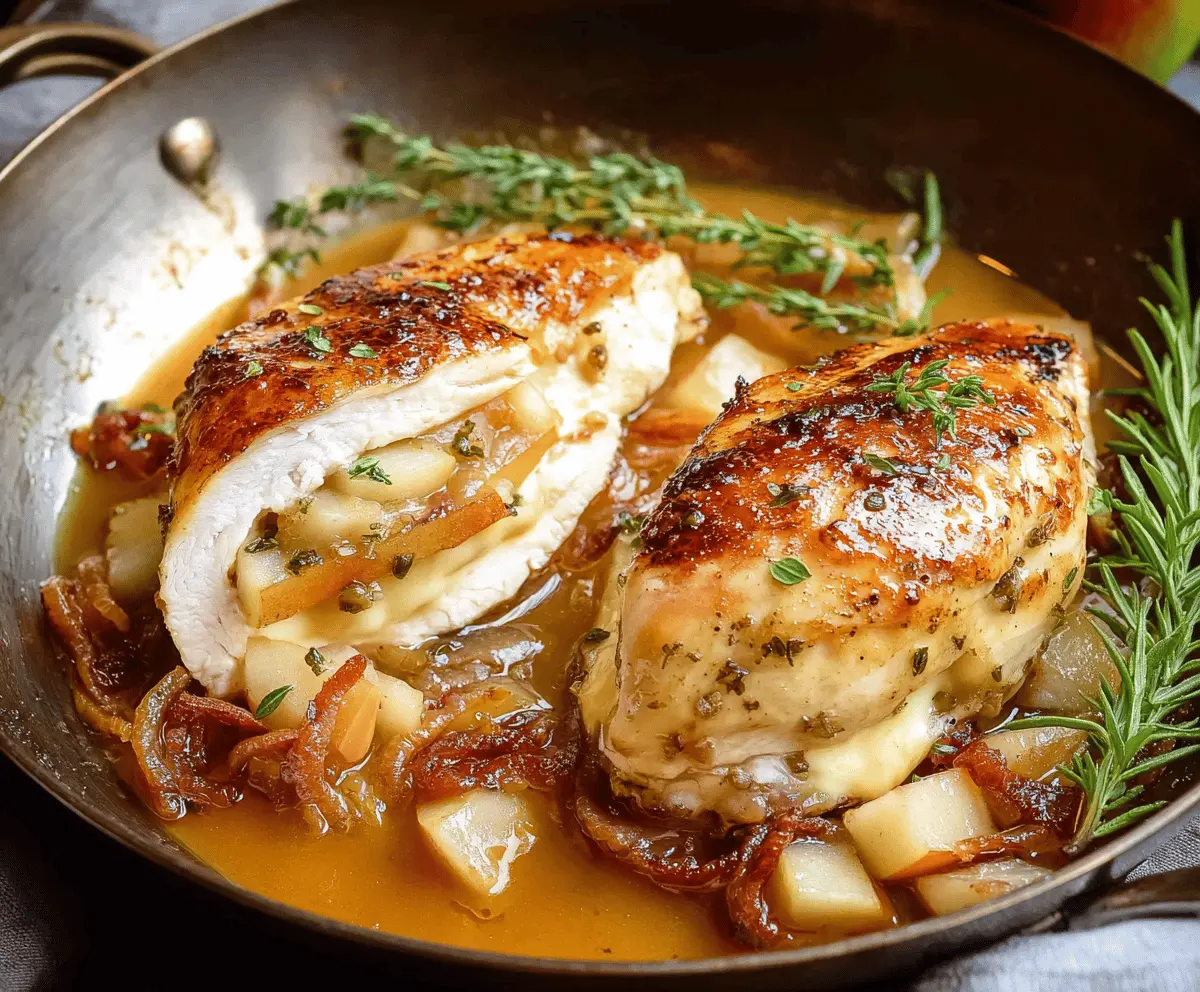 Maple Glazed Apple & Brie Stuffed Chicken Recipe - Easy & Delicious