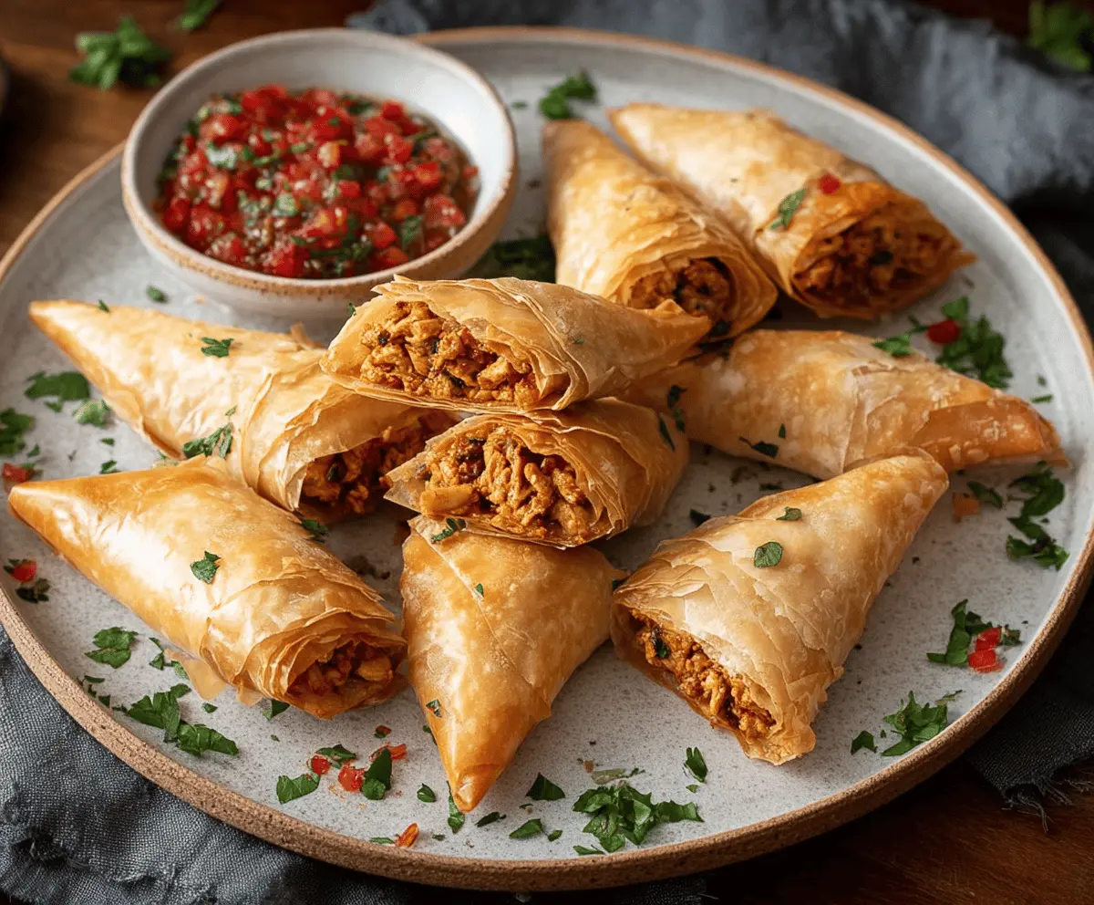 Delicious Moroccan Spiced Chicken Briouats Recipe