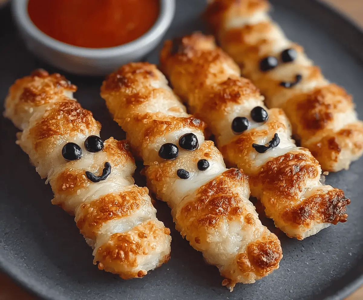 Irresistible Mummy Mozzarella Sticks Recipe for Halloween Fun