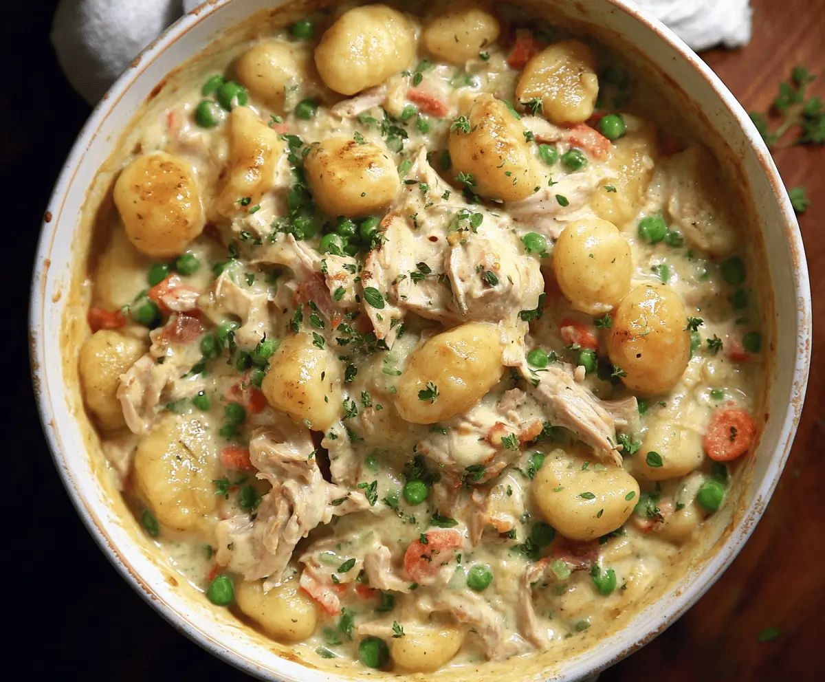 Easy One Pot Gnocchi Chicken Pot Pie Recipe