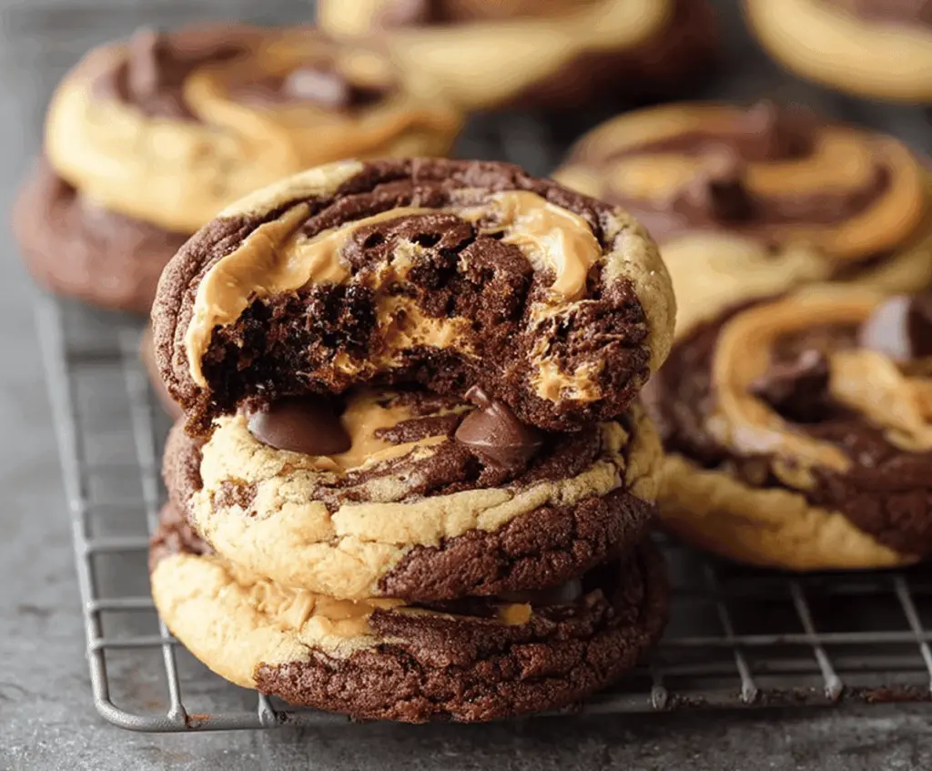 Peanut Butter Brownie Swirl Cookies
